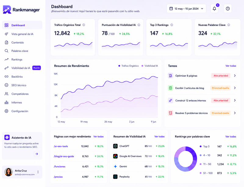 Rankmanager Dashboard