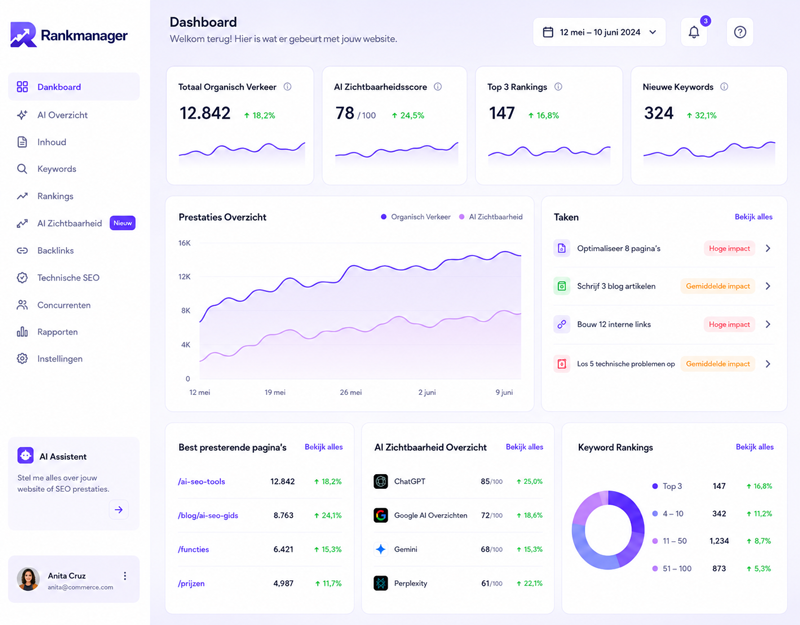 Rankmanager Dashboard NL